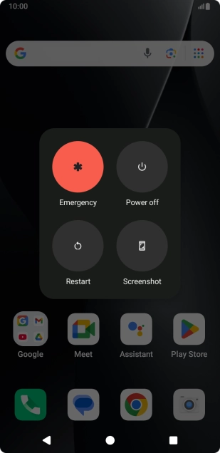 Press Power off. Press Power off.