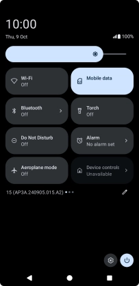 Press the settings icon. Press the settings icon.