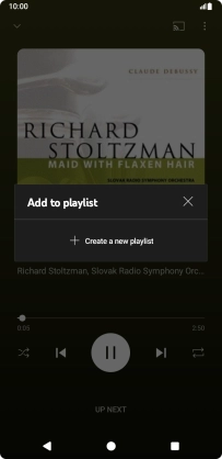 Press Create a new playlist. Press Create a new playlist.