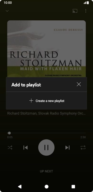 Press Create a new playlist. Press Create a new playlist.