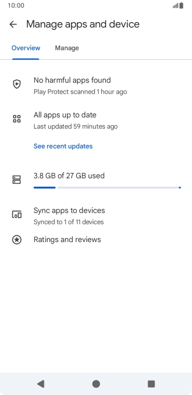 Press Manage. Press Manage.