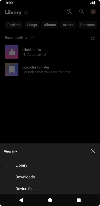 Press the required category and go to the required audio file. Press the required category and go to the required audio file.