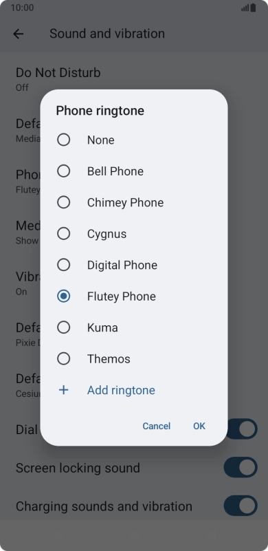 Press the required ring tones to hear them. Press the required ring tones to hear them.
