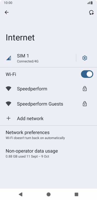 Press the required Wi-Fi network. Press the required Wi-Fi network.
