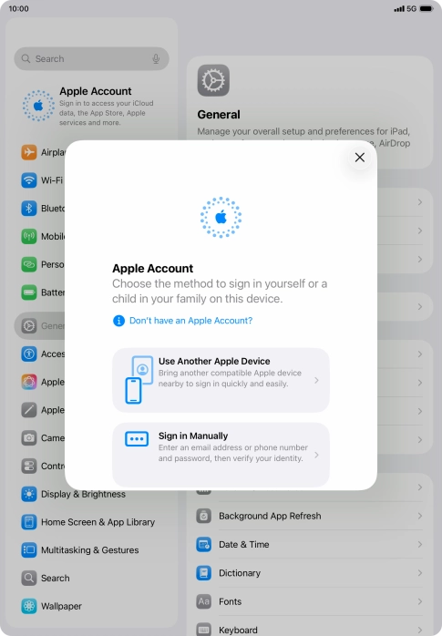 Press Sign in Manually. Press Sign in Manually.