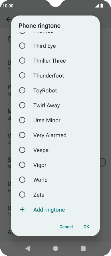Press the required ring tones to hear them. Press the required ring tones to hear them.