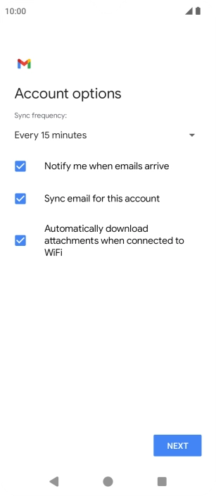 If this screen is displayed, you email account has been recognised and set up automatically. Follow the instructions on the screen to key in more information and finish setting up your email account. If this screen is displayed, you email account has been recognised and set up automatically. Follow the instructions on the screen to key in more information and finish setting up your email account.