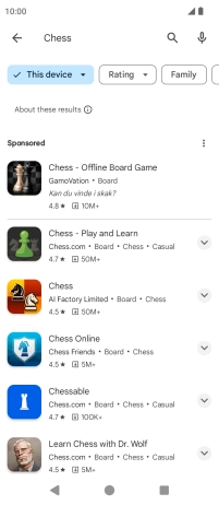 Press the required app. Press the required app.