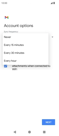 Press the required setting. Press the required setting.