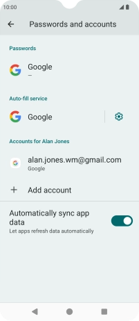 Press Add account. Press Add account.