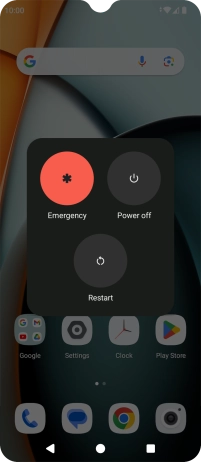 Press Power off. Press Power off.
