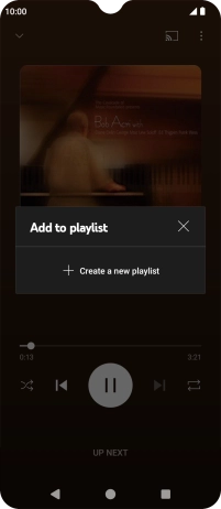 Press Create a new playlist. Press Create a new playlist.