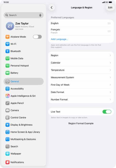 To subsequently select another language as the default language, press the move icon next to the required language and drag it to the top of the list. To subsequently select another language as the default language, press the move icon next to the required language and drag it to the top of the list.
