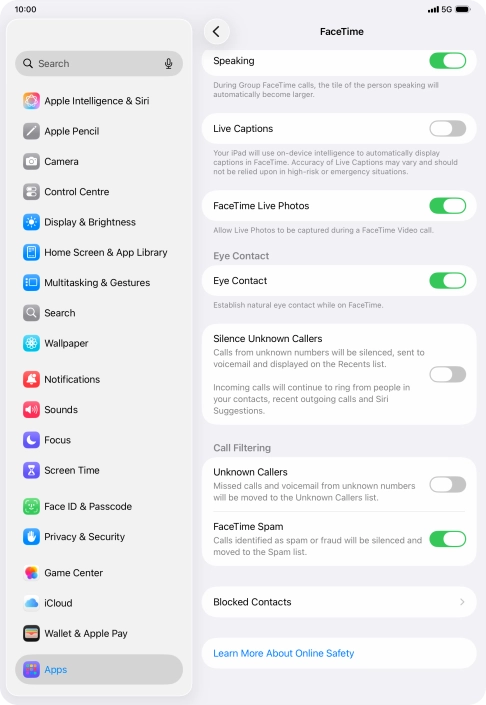 Press the indicator next to Press the indicator next to