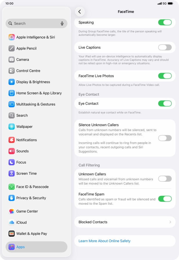 Press the indicator next to Press the indicator next to