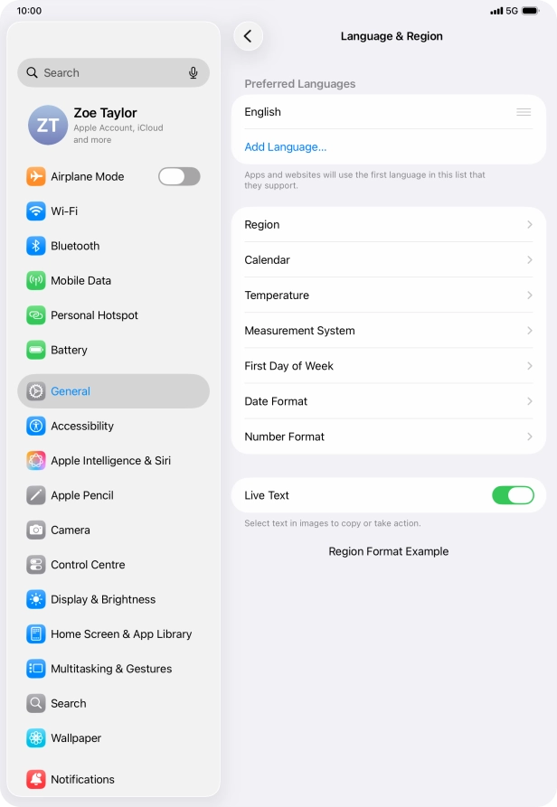 Press Add Language.... Press Add Language....