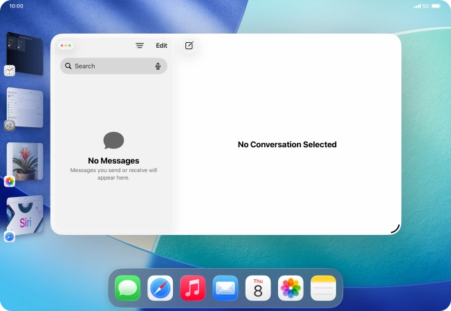 If you've selected Stage Manager for multitasking, you can press and drag the required running application to the centre of the screen. If you've selected Stage Manager for multitasking, you can press and drag the required running application to the centre of the screen.
