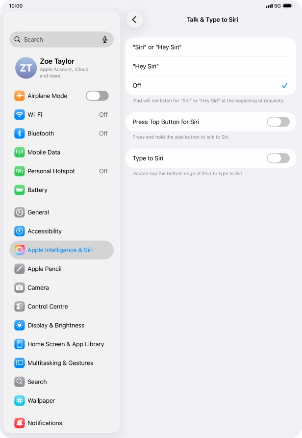 Press the indicator next to Press the indicator next to
