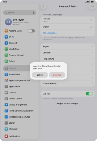Press Continue. Press Continue.
