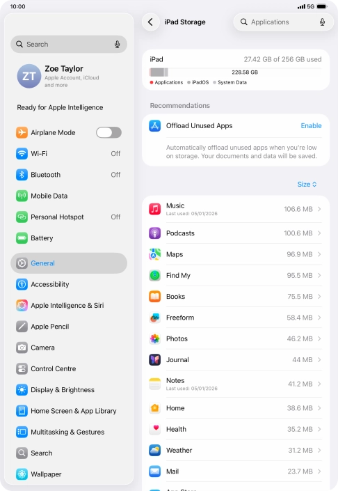 Press the required app. Press the required app.