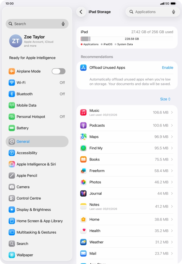Press the required app. Press the required app.
