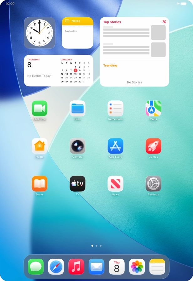 The flight mode icon shows that flight mode is turned on. The flight mode icon shows that flight mode is turned on.