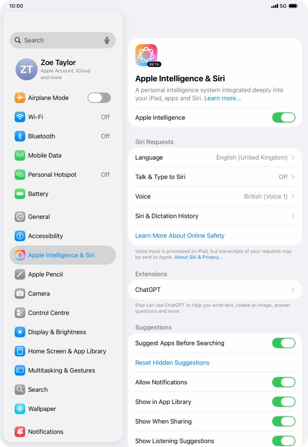Press Talk & Type to Siri. Press Talk & Type to Siri.