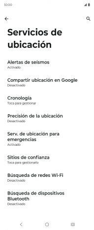 Pulsa Precisión de la ubicación. Pulsa Precisión de la ubicación.