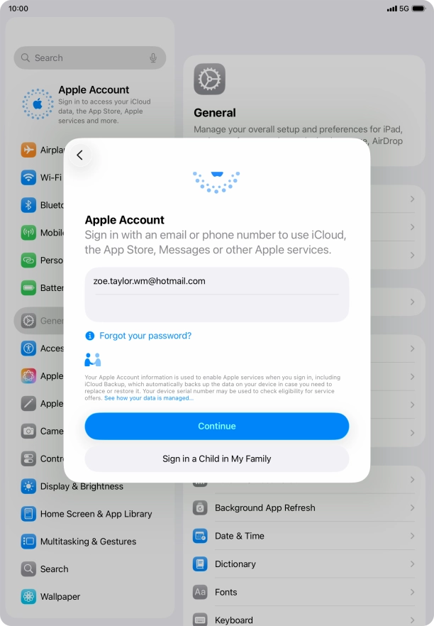Press Continue. Press Continue.