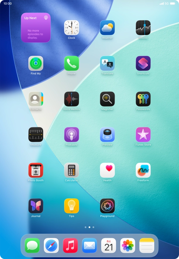 If you're using a Widget Stack: slide up or down on the stack to select the required widget. If you're using a Widget Stack: slide up or down on the stack to select the required widget.