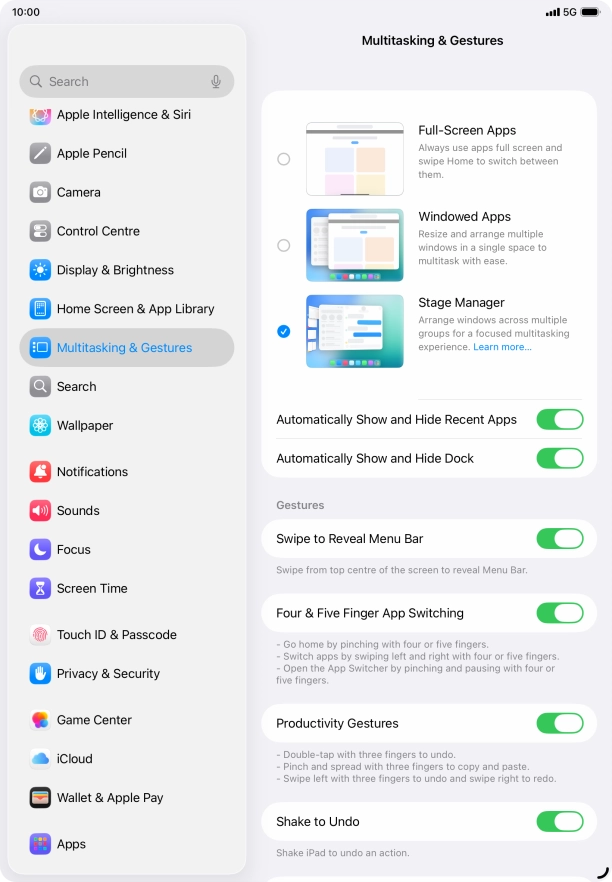 Press the indicators next to the required settings to turn them on or off. Press the indicators next to the required settings to turn them on or off.