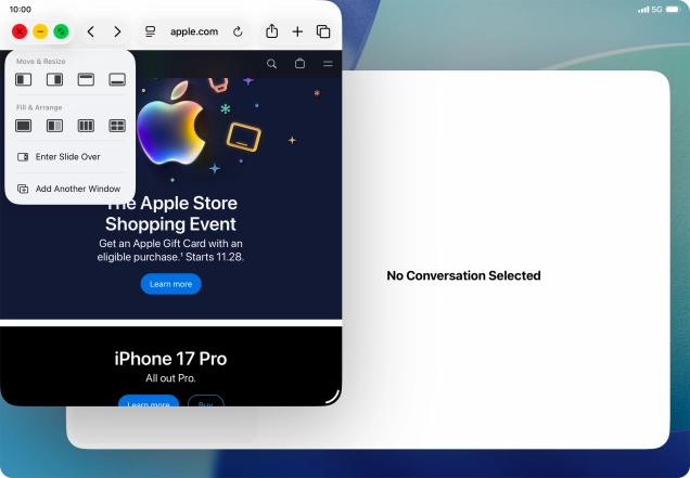 Press the required layout. Press the required layout.