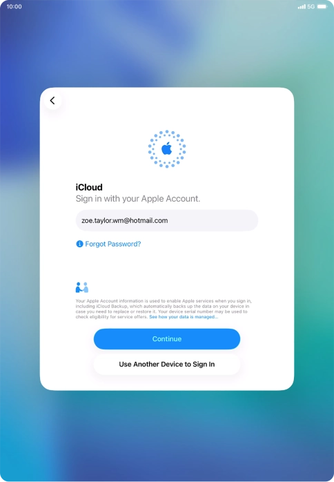 Press Continue. Press Continue.