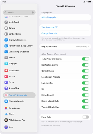 Press the indicator next to Press the indicator next to