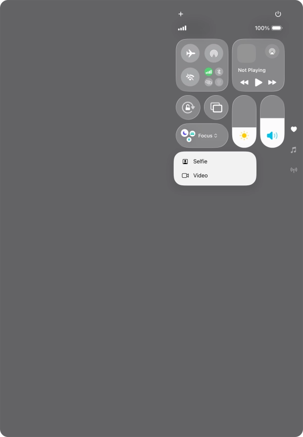 Press and hold the required function to see more actions. Press and hold the required function to see more actions.