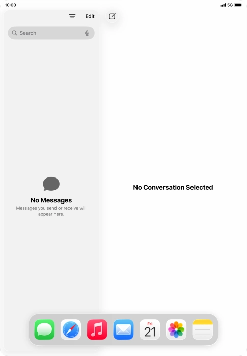 Slide your finger downwards on Dock to minimise it. Slide your finger downwards on Dock to minimise it.