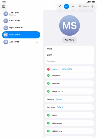 Press the confirm icon. Press the confirm icon.