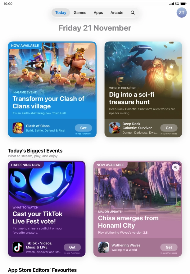 Press the search icon. Press the search icon.