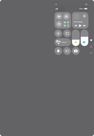 Press the flight mode icon to turn the function on or off. Press the flight mode icon to turn the function on or off.