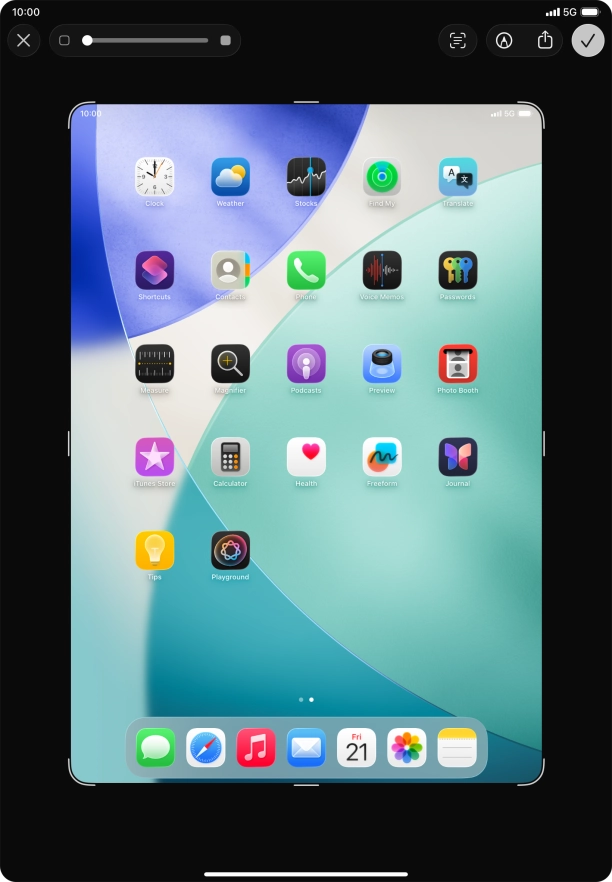 Follow the instructions on the screen to edit and save your screenshot. Follow the instructions on the screen to edit and save your screenshot.