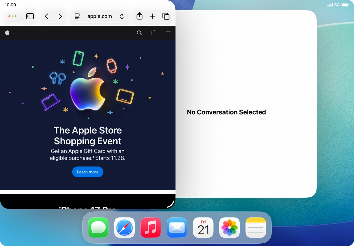 Press the second application. Press the second application.