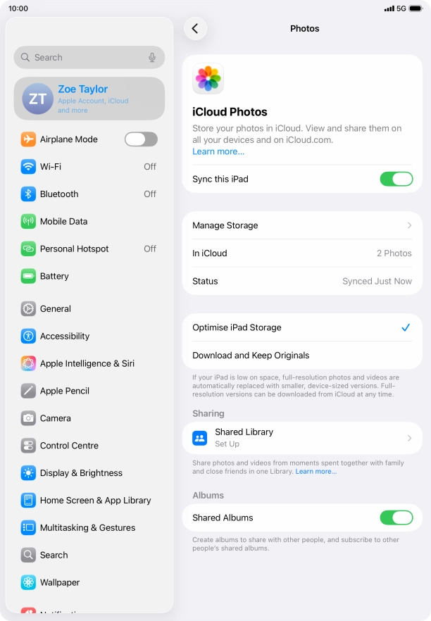 Press the indicator next to Press the indicator next to