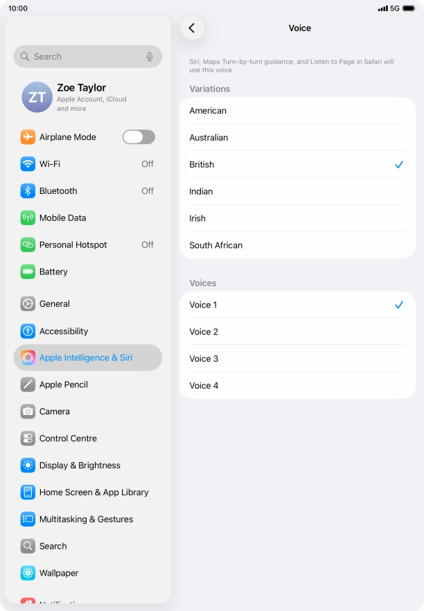 Press the required accent. Press the required accent.