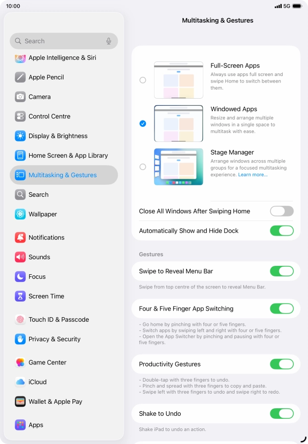 Press the indicators next to the required settings to turn them on or off. Press the indicators next to the required settings to turn them on or off.