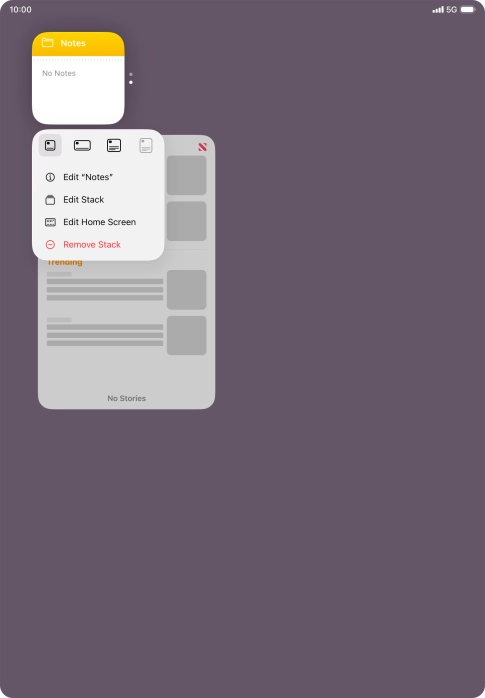 Press Edit Stack. Press Edit Stack.