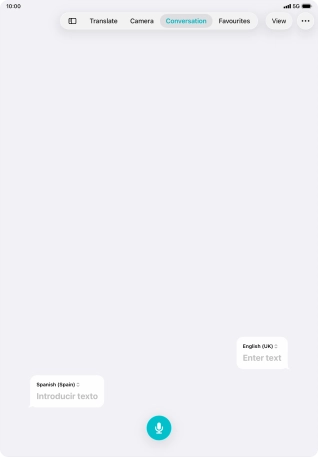 Press the microphone icon and say the required word or sentence. Press the microphone icon and say the required word or sentence.