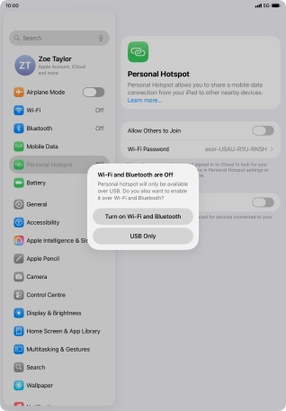 If Wi-Fi is turned off, press Turn on Wi-Fi and Bluetooth. If Wi-Fi is turned off, press Turn on Wi-Fi and Bluetooth.