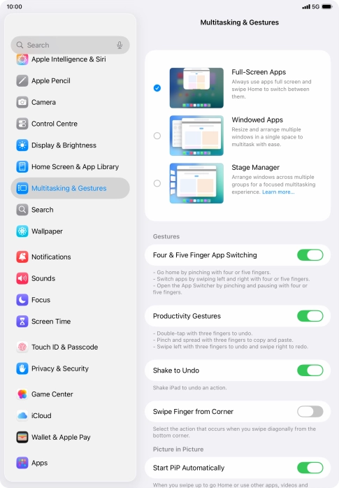 Press Windowed Apps. Press Windowed Apps.
