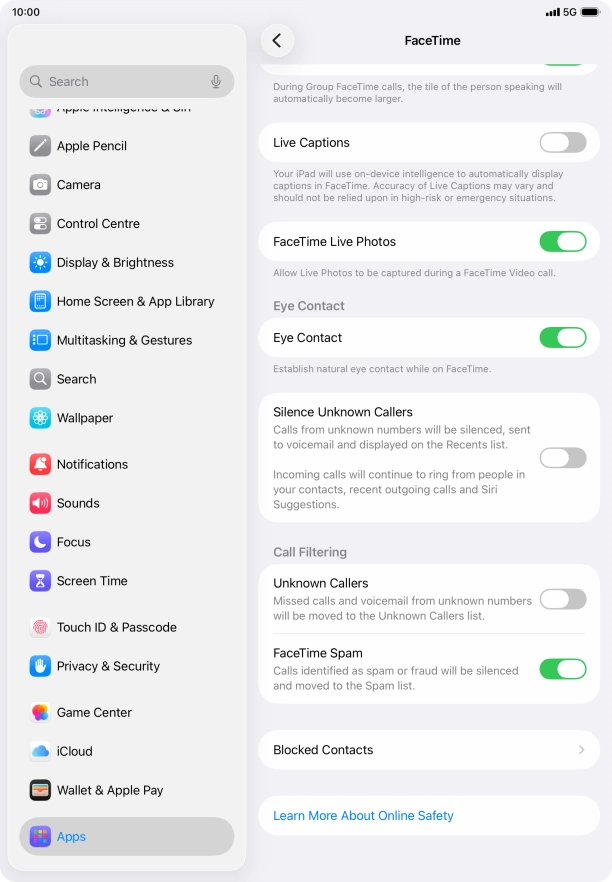 Press the indicator next to Press the indicator next to