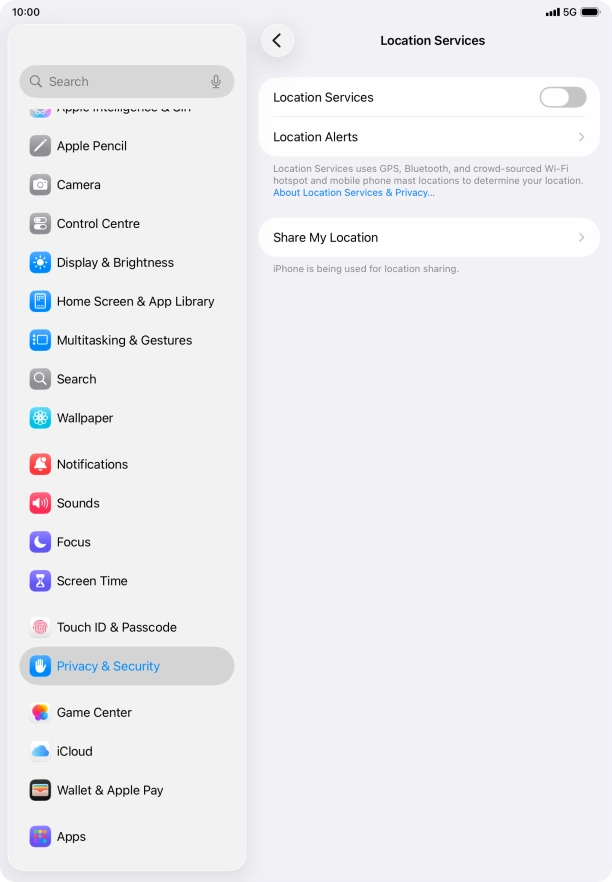 Press the indicator next to Press the indicator next to
